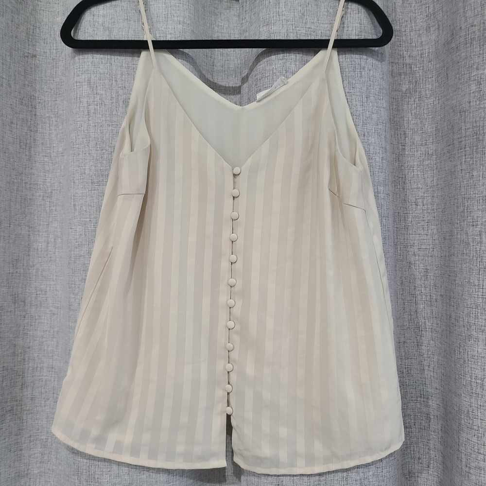 Sophie Rue Cream Button-Down Camisole Small